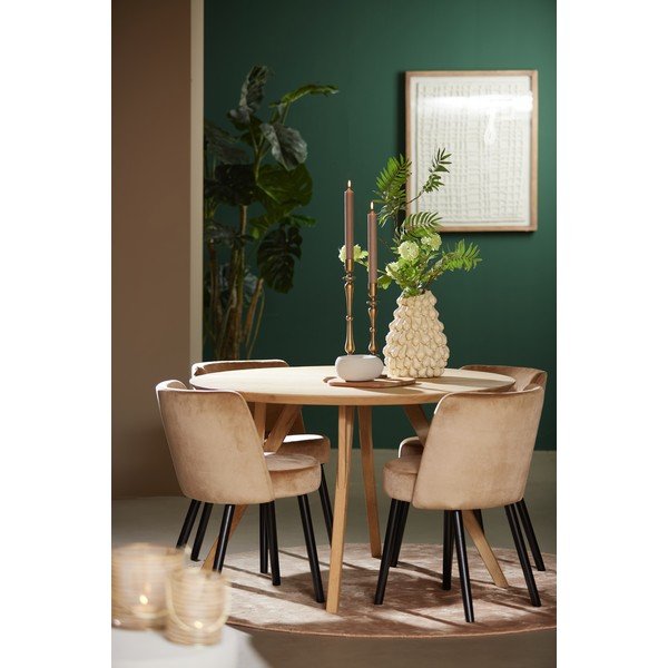Tavolo da pranzo rotondo in mango massiccio ø 120 cm Quenza – Light & Living-image-1