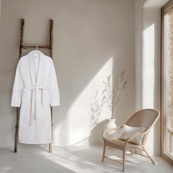 Accappatoio bianco in cotone XL/XXL Terry – HIP-image-1