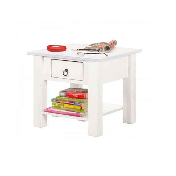 Comodino in legno di pino bianco Klein - Støraa-image-1