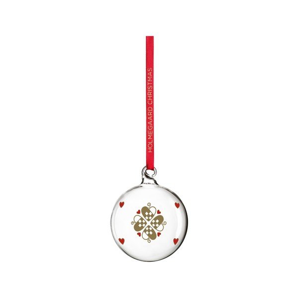 Decorazione per albero di natale in vetro soffiata a mano ø 6,5 cm Ann-Sofi Romme – Holmegaard