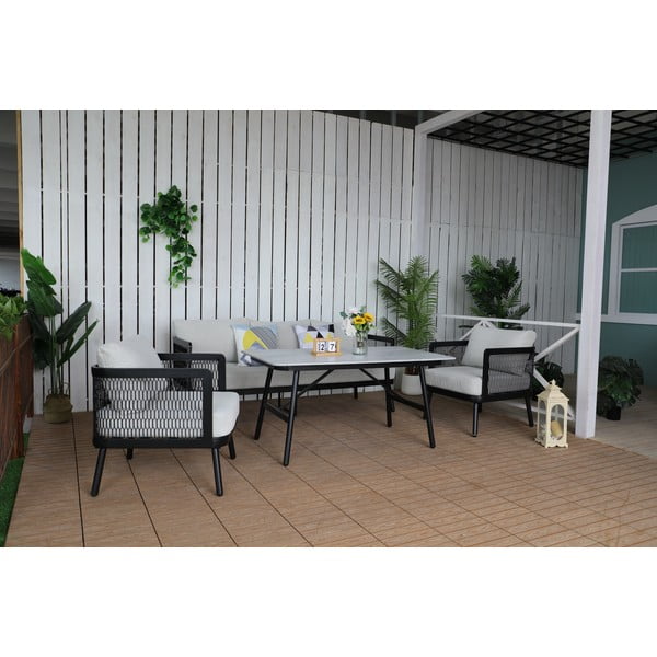 Poltrona da esterno grigia in metallo Edinburgh Duo – Rojaplast-image-3