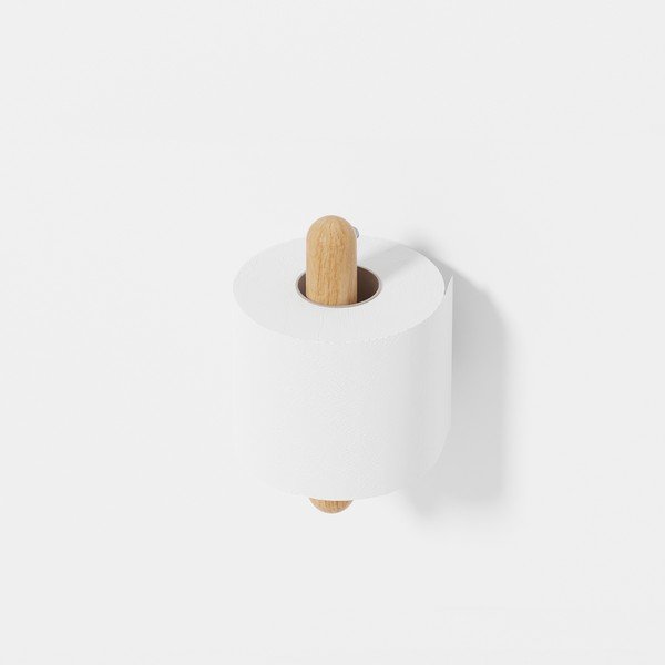 Porta carta igienica a parete in legno di quercia Yoku - Wireworks-image-3