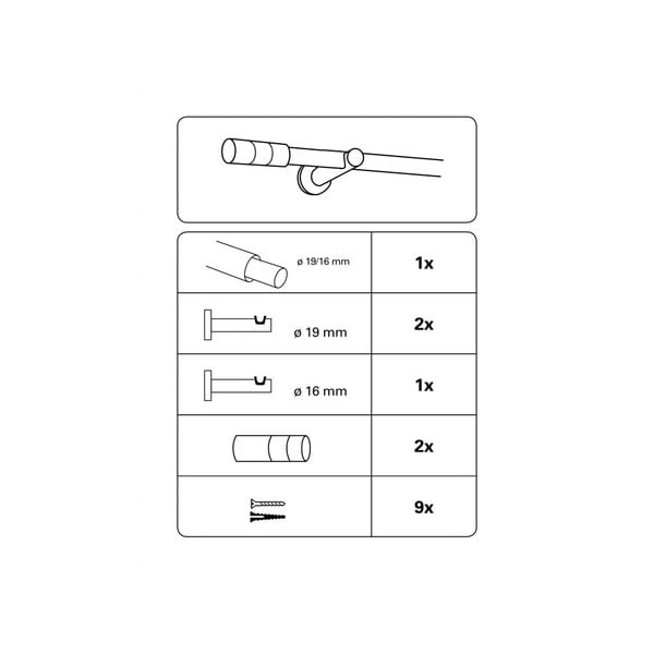 Mantovana estensibile in metallo 120 - 210 cm Kreta - Gardinia-image-4