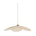 Lampadario color crema con paralume in tessuto Fyano – Light & Living