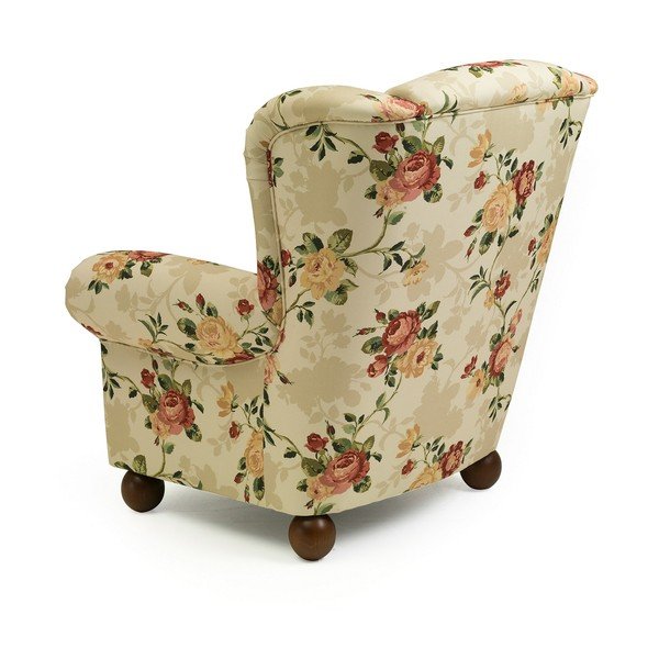 Poltrona a fiori beige Monarch Chenille - Max Winzer-image-4