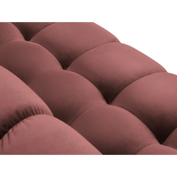 Divano angolare in velluto rosa, angolo sinistro Bali - Cosmopolitan Design-image-1