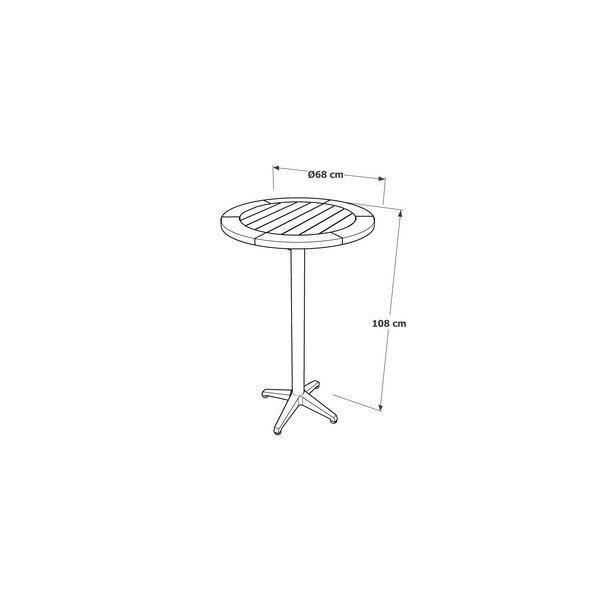 Tavolo da pranzo rotondo da giardino in alluminio ø 68 cm Spring - Ezeis-image-2