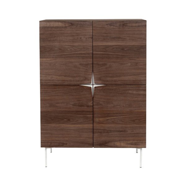 Credenza marrone in legno di noce, 100 x 140 cm Flop - Woodman