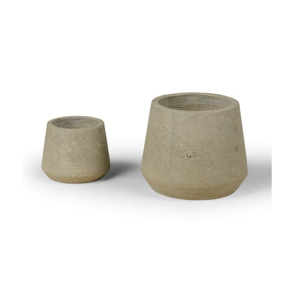 Vasi in cemento in set da 2 pezzi ø 21 cm Concrete - Bonami Selection-image-3