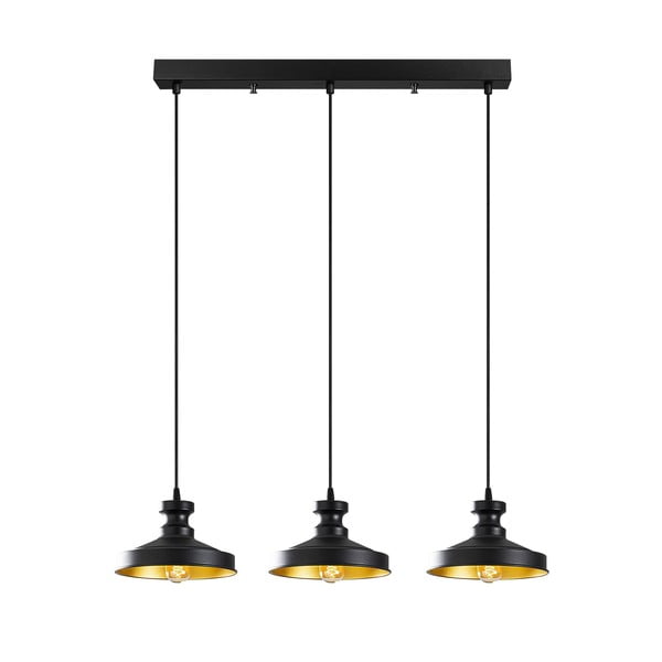 Lampadario nero con paralume in metallo Berceste – Opviq lights