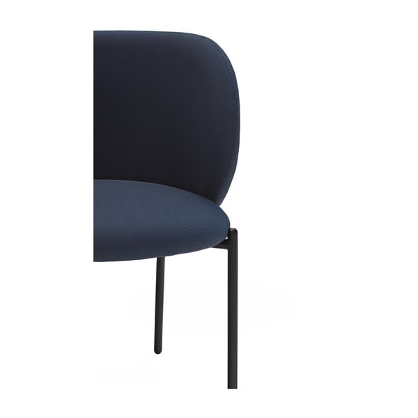 Set di sedie da pranzo blu scuro in imbottito 2 pz Mogi – Teulat-image-4