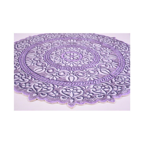 Tappeto Kaliro, ⌀ 80 cm Mor - Vitaus-image-2