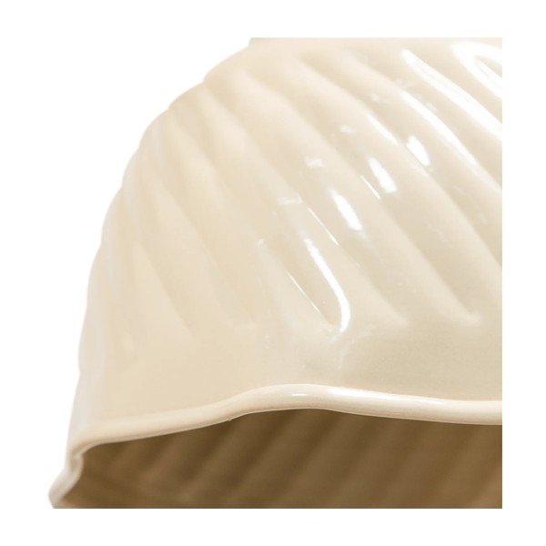 Lampadario beige con paralume in metallo Arleso – WOOOD-image-2