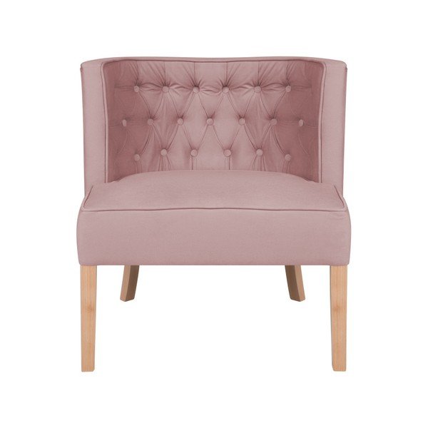 Růžové křeslo Micadoni Home Rigo