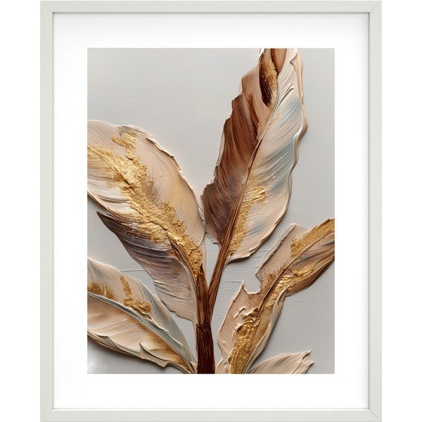 Dipinto stampato con cornice inclusa 40x50 cm Golden Strelitzia – Styler