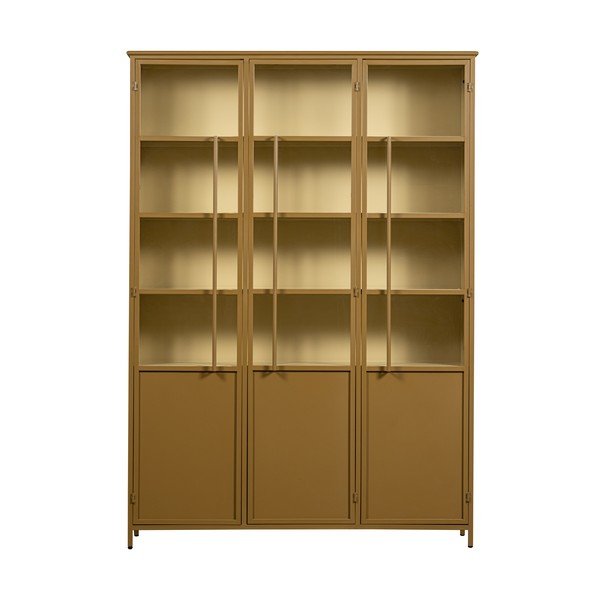 Vetrina color senape in metallo 140x200x44 cm Exhibit – WOOOD