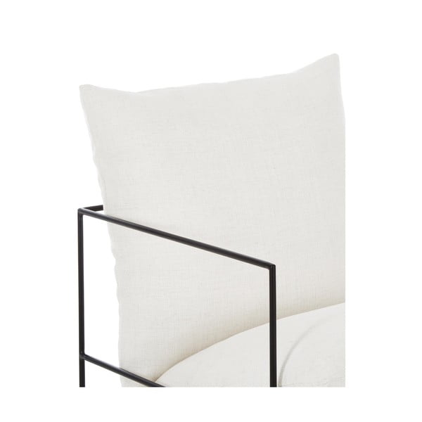 Poltrona bianca con struttura in metallo Wayne - Westwing Collection-image-4