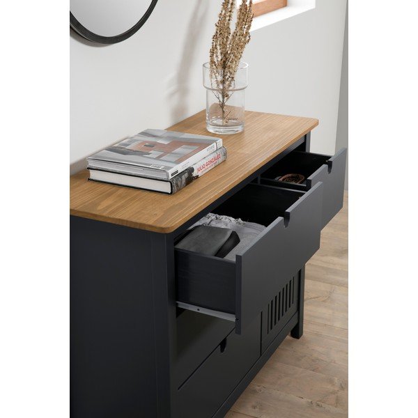 Cassettiera in legno grigio Bruna - Marckeric-image-1