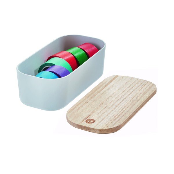 Scatola grigia con coperchio in legno di paulownia , 9 x 18,3 cm Eco - iDesign-image-4