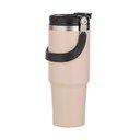 Bottiglia bottiglia da viaggio beige in acciaio inox 1 l Eco – Ladelle