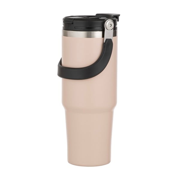 Bottiglia bottiglia da viaggio beige in acciaio inox 1 l Eco – Ladelle