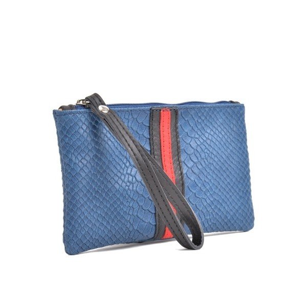 Modré kožené psaníčko Mangotti Bags Studo-image-4
