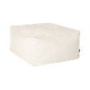 Poggiapiedi beige con rivestimento in bouclé Keno – noo.ma