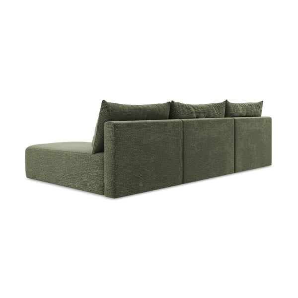 Divano angolare verde allungabile/con contenitore Kalena – Makamii-image-3