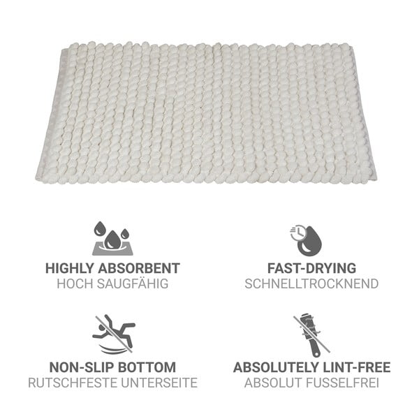 Tappetino per il bagno bianco in tessuto 50x80 cm Solivo – Wenko-image-4