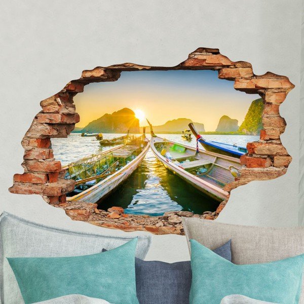 Adesivo Paesaggio Thailandia, 60 x 90 cm - Ambiance-image-1