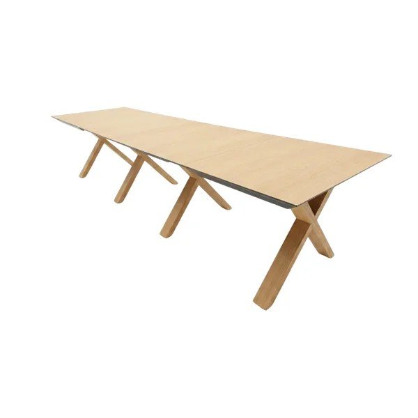 Tavolo da pranzo con piano effetto rovere allungabile con estensione 100x160 cm Martha – Bobochic Paris