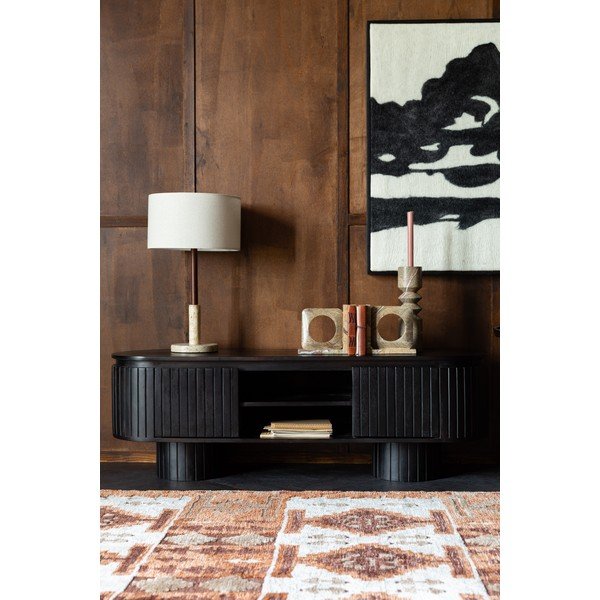 Mobile TV marrone scuro in mango massiccio 140x45x40 cm Kenji – Dutchbone-image-1