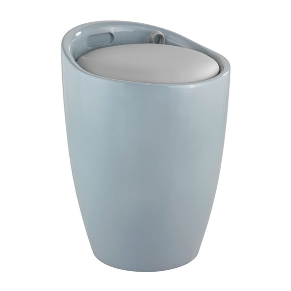 Cesto portabiancheria e sgabello grigio in un unico look, 20 l Candy - Wenko-image-1