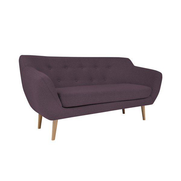 Divano a due posti viola con gambe chiare Sicile - Mazzini Sofas-image-3