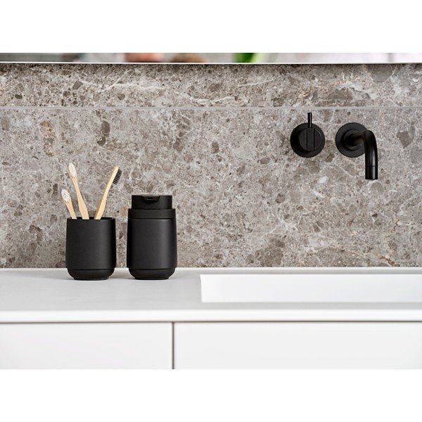 Dispenser di sapone in cemento nero Time - Zone-image-1