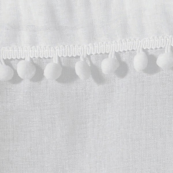 Set di 2 tende in voile bianco 60x90 cm Poupette - douceur d'intérieur-image-1