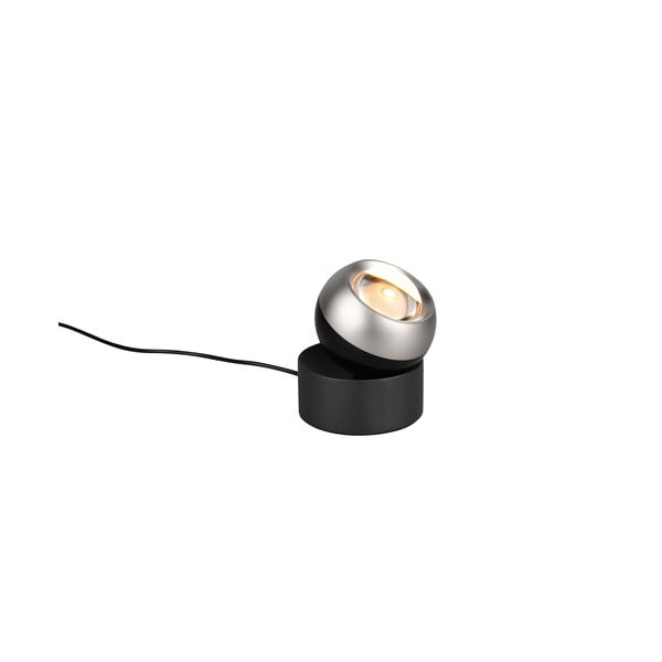 Lampada da tavolo LED nera e argentata (altezza totale 14 cm) Orbit – Trio Select-image-2