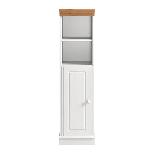Mobile per bagno bianco in pino massiccio alto/stretto 30,5x115,5 cm Anita – Støraa