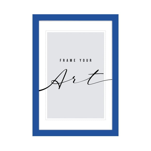 Cornice blu scuro verticale con sostegno/da appendere 12x17 cm – knor-image-1