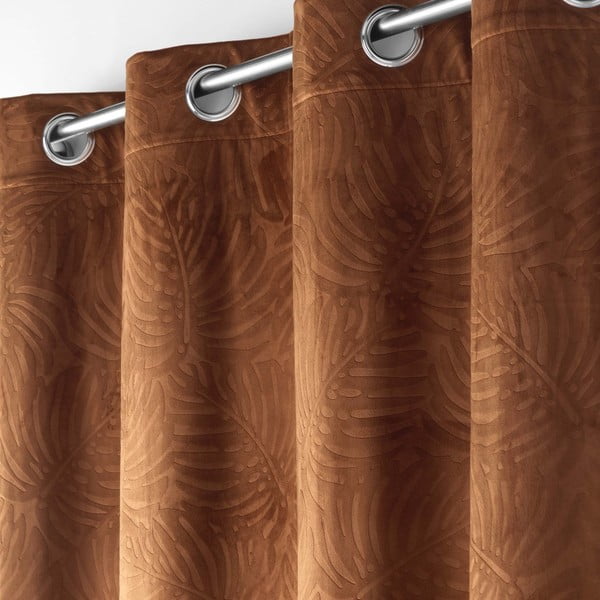 Tenda in velluto marrone 140x240 cm Analia - douceur d'intérieur-image-1