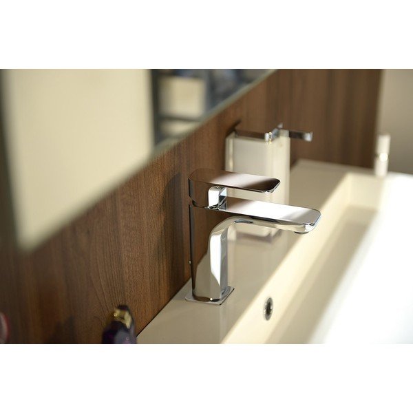 Rubinetto per lavandino in argento lucido verticale Spy – Sapho-image-2