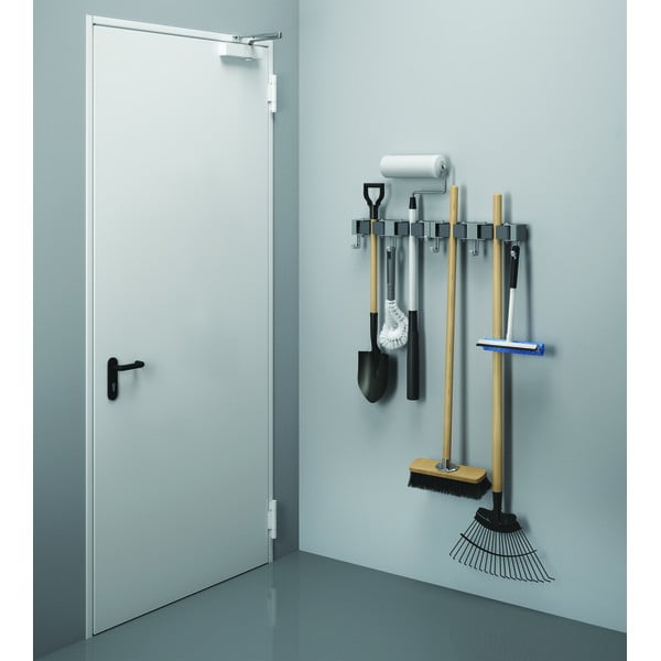 Supporto a parete per scopa e mocio in set di 2 pezzi - Metaltex-image-1