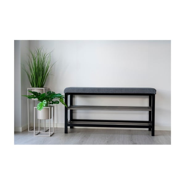 Scarpiera con seduta grigia Padova – House Nordic-image-4