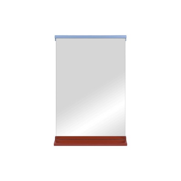 Specchio da parete con telaio in legno massiccio con ripiano  50x75 cm Lun – noo.ma
