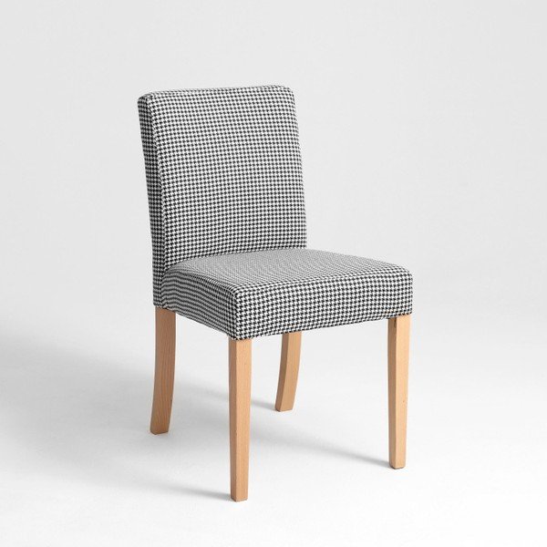 Sedia bianca e nera con gambe naturali Custom Form Wilton - CustomForm-image-1
