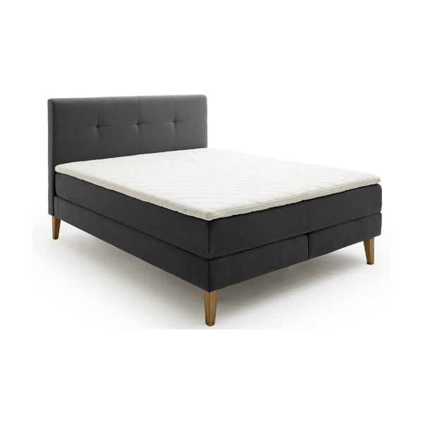 Letto boxspring antracite 160x200 cm Stockholm - Meise Möbel