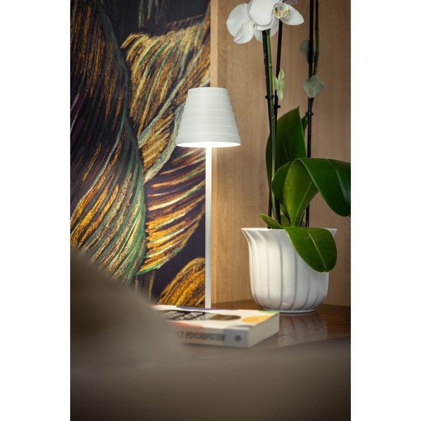 Lampada da tavolo a LED bianca (altezza 37 cm) Fizzi - GTV-image-2