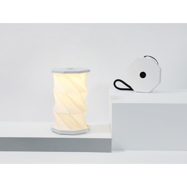 Decorazione luminosa bianca con ricarica USB portatile ø 8 cm Twist – Gingko-image-3