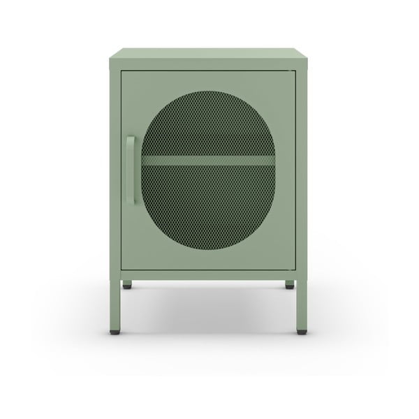 Comodino in metallo color menta Diora - Marckeric