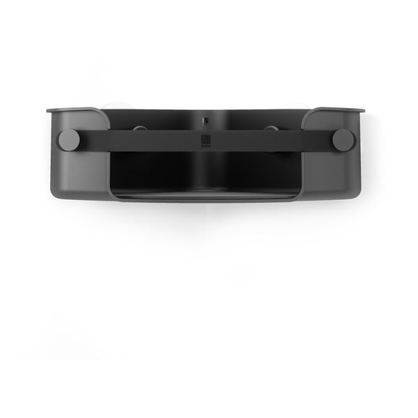 Mensola da bagno senza foratura/ad angolo nera in plastica Flex Adhesive – Umbra-image-3